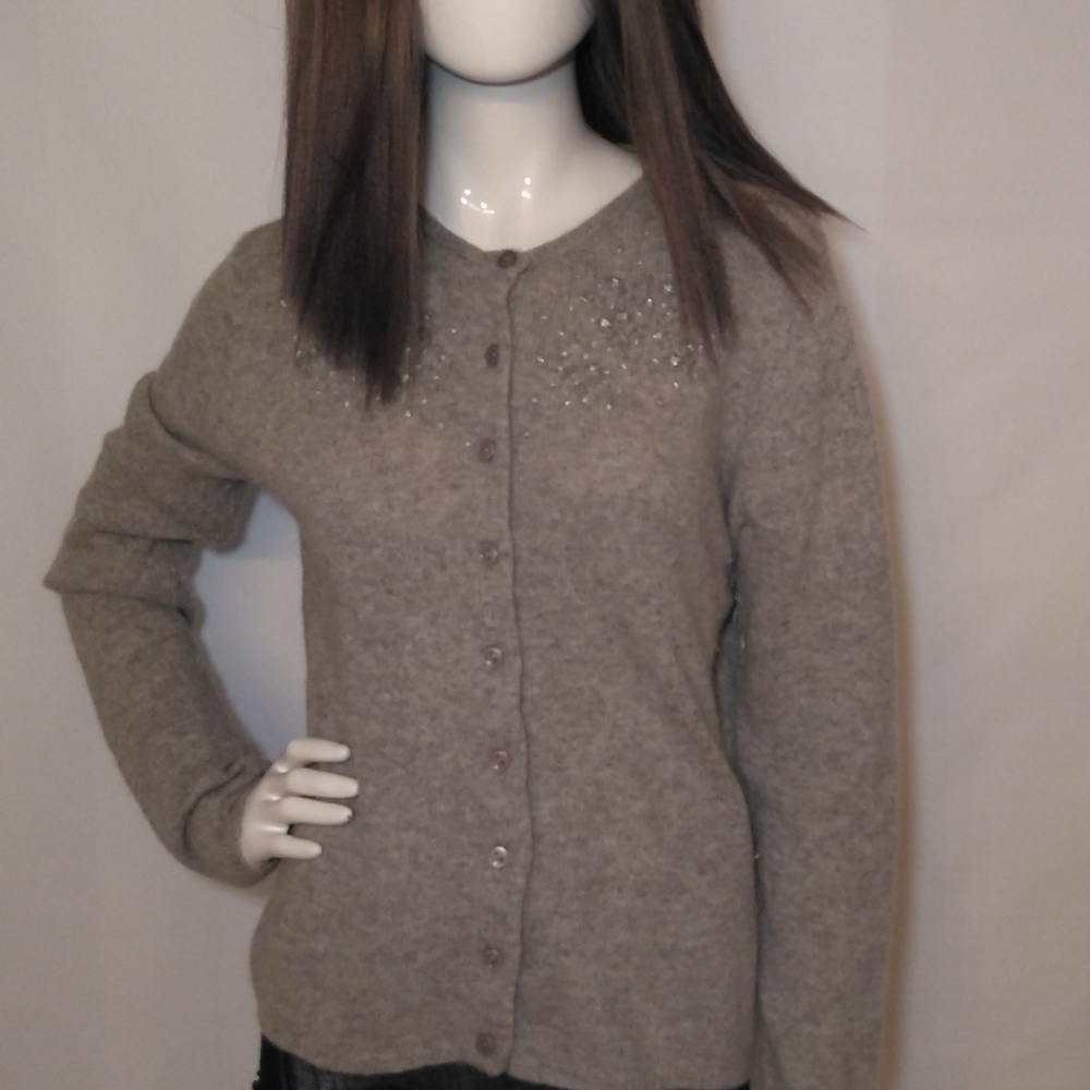 GAP Embellished Gray Cardigan